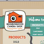 CAMERA SHOP: HTML & CSS / Illustrator / Photoshop 